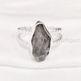 thumbnail image 2 of Natural Labradorite Ring, Rough Labradorite Gemstone Ring, Twisted 2 Band Ring, 925 Sterling Silver, Womens Ring, Christmas, Thanksgiving, Handmade, Statement Jewelry, Rough Gemstone Jewelry, 2 of 5