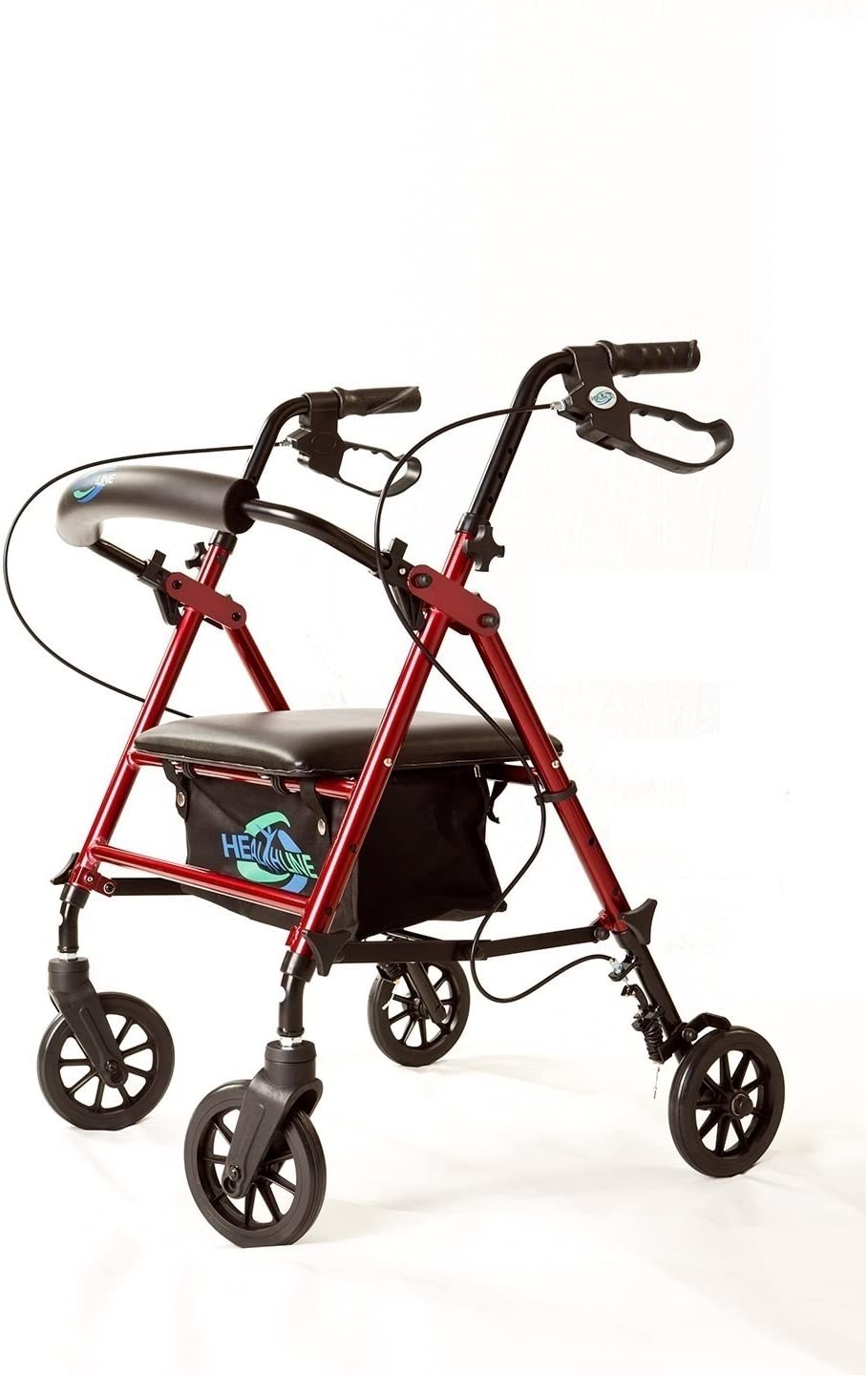 Super Light Rollator Lightweight Aluminum Folding Walker with Seat and