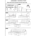 thumbnail image 4 of Microfiber Upholstered Sectional Sofa with Free Ottoman - Improve Living Room Look, 4 of 5