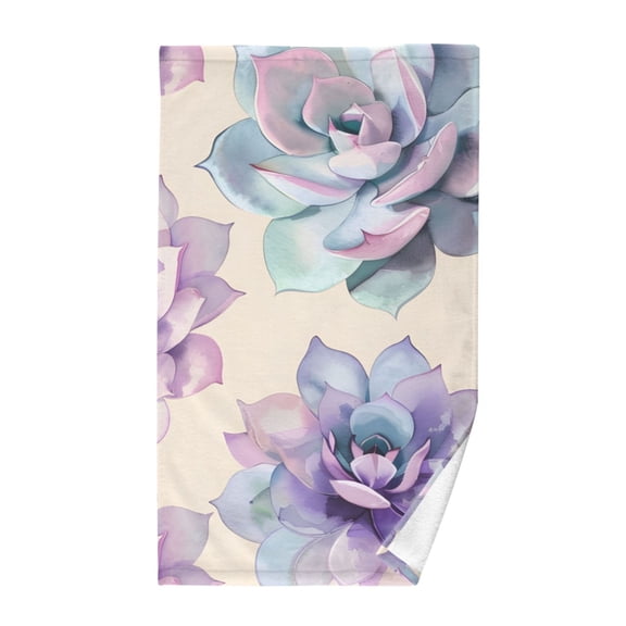 Succulents Plants Cotton Face Towels Absorbent Hand Towel Soft Bathroom Towel for Kitchen Hotel Decoration