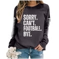 thumbnail image 4 of WEAIXIMIUNG Chandail Camouflage Femme Décontracté Léger Col Rond Chandails Manches Longues Graphique Football Imprimé Chandail Chandails Blouse Haut, 4 of 4