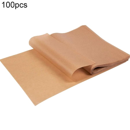 Trayknick 100Pcs Baking Sheets Non-Stick Tear-Resistant Paper BBQ Grill Cooking Mat for Bakery