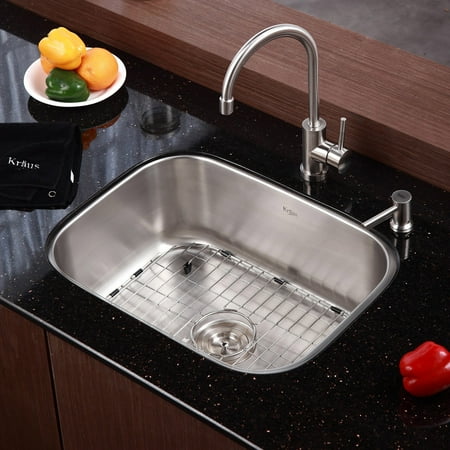 Kraus Kbu12 Kpf2160 Sd20 Single Basin Undermount Kitchen Sink With Kraus Kbu12 Kpf2160 Sd20 Single Basin Undermount Kitchen Sink With Faucet