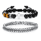 thumbnail image 1 of Pulsera Hombre Acero Inoxidable Cruz Ojo De Tigre, 1 of 4