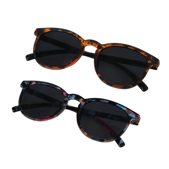 2 Pairs Reading Sunglasses with UV400 Protection Lens for Women,Trendy Driving Sun Glasses Shades (Pink Tortoise, 1.00 Magnification)