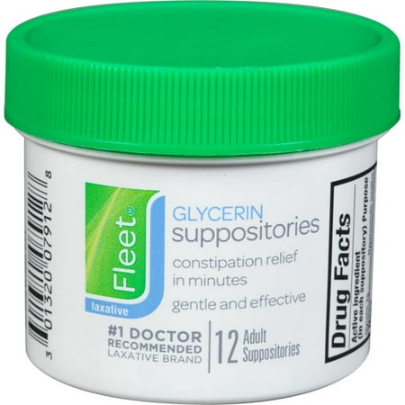 Adult Suppositories - Fleet Laxative Glycerin Suppositories, 12 ct