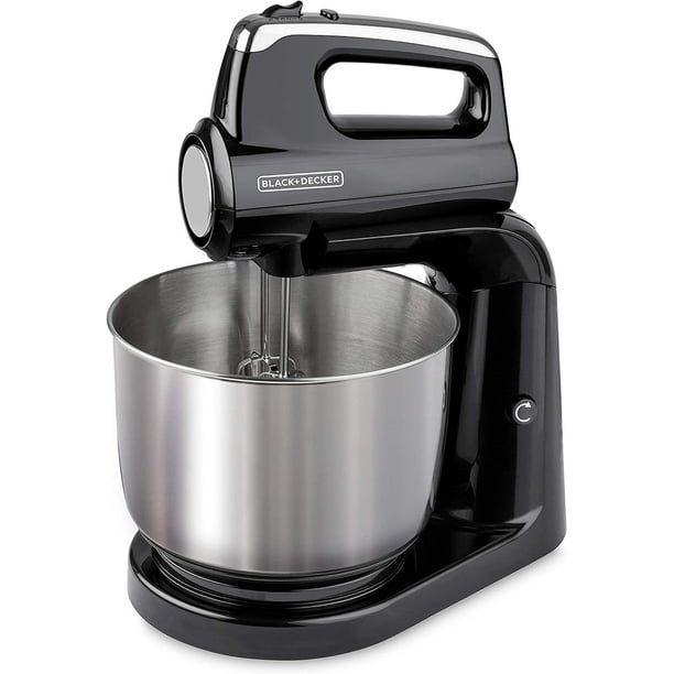 Batidora de pedestal Black & Decker MX1200 5 velocidades 250W 3.5L Negro/Gris