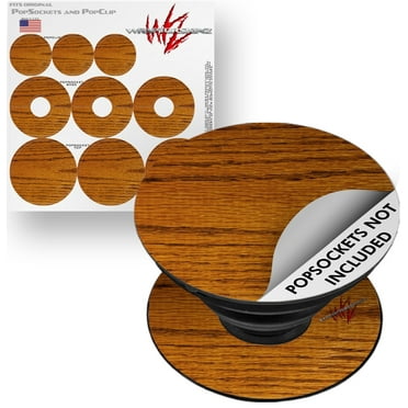Decal Style Vinyl Skin Wrap 3 Pack for PopSockets Wood Grain - Oak 01 (POPSOCKET NOT INCLUDED) by WraptorSkinz