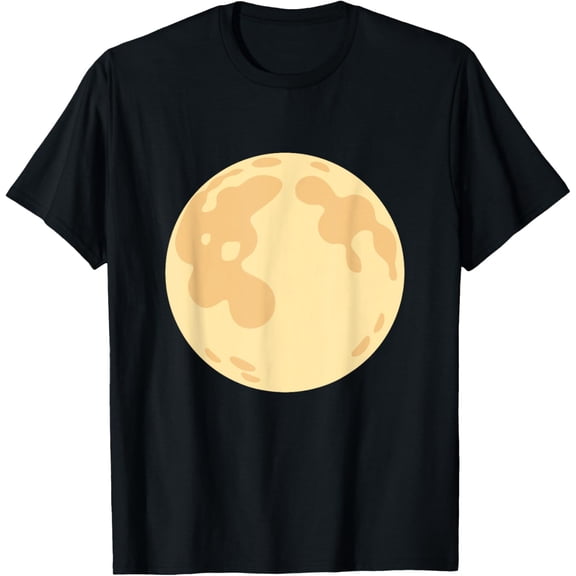 Full Moon Symbol Costume T-Shirt men and women can wear, black, white, gifts