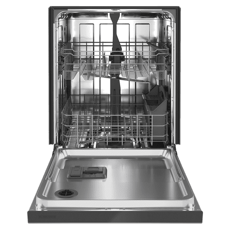 Maytag - 24" Front Control Built-In Dishwasher with Stainless Steel Tub, Dual Power Filtration, 50 dBA - Stainless Steel