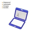 thumbnail image 4 of Uxcell 10.2x8cm Horizontal Clear Window ABS ID Badge Holder with Lanyard Blue, 4 of 6