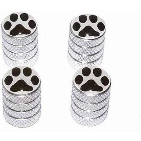 - Paw Print Tire Rim Wheel Aluminum Valve Stem Caps, Multiple Colors