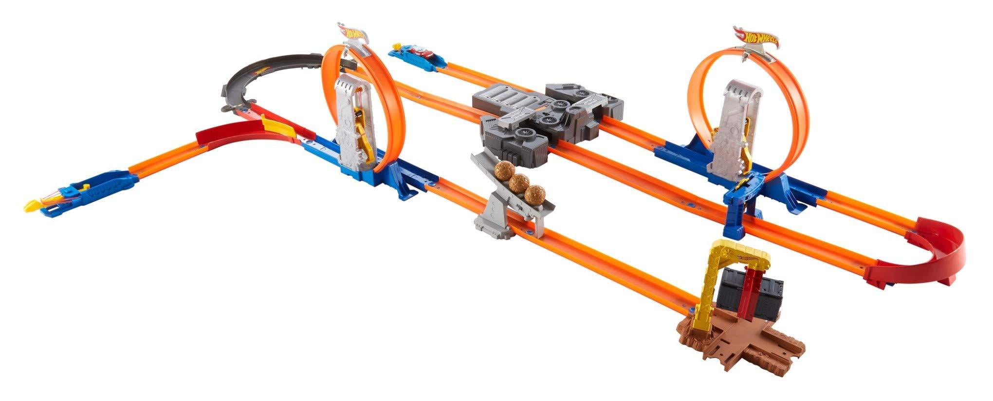 Hot Wheels Track Builder Total Turbo Takeover Track Set Die Cast Car Playset Toy