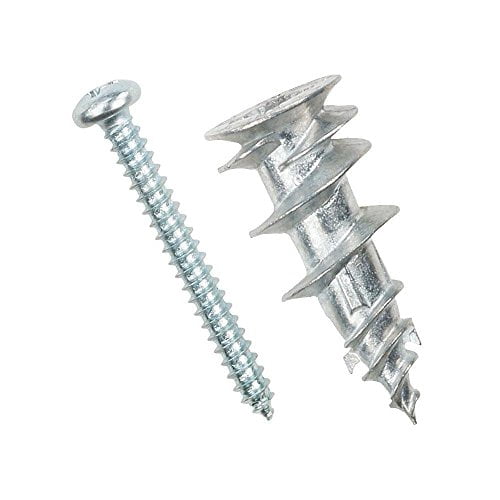 Silver Ancor Hollow Door and Drywall Anchors 4-per Pack. New Version 