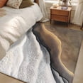 thumbnail image 5 of Abstract Ocean Beach Washable Area Rugs 3'x5', Brown White Gradient Coastal Seaside Low Pile Throw Living Room Rug Non-Slip Sturdy Edge Binding Carpet for Indoor Entryway Bedside Kitchen, 5 of 9