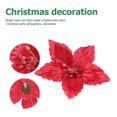 thumbnail image 3 of KONTONTY 10Pcs Red Simulated Flower Decor Christmas Tree Adornments for Party and Home, 3 of 8