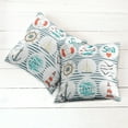 thumbnail image 2 of Ambesonne Nautical Throw Pillow Cover 2 Pack, Marine Collage, 20", White Red Blue, 2 of 6