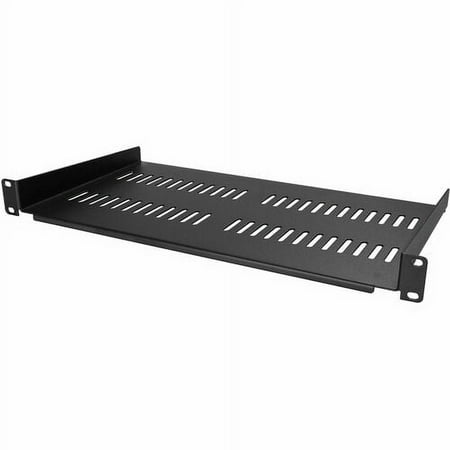 UPC: 0065030867306 | StarTech.com 1U Server Rack Shelf – Universal Vented Rack Mount Cantilever Tray for 19  Network Equipment Rack & Cabinet – Heavy Duty Steel – Weight Capacity 50lb/23kg – 10  Deep  Black
