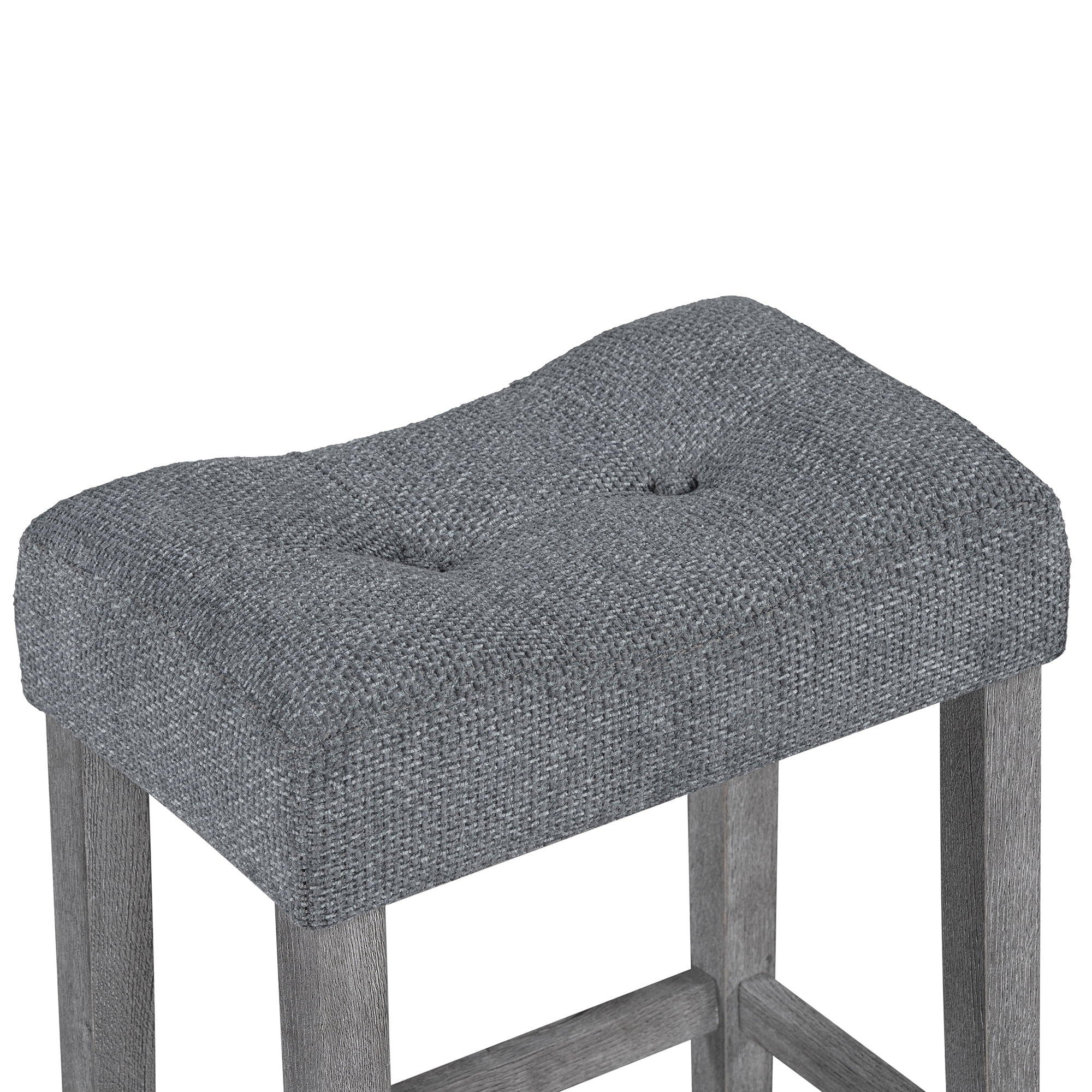 Yoneston Bar Table Stool Set with Power Outlet, 4 Piece Dining Table with Chairs Set, Industrial Breakfast Table Set for Living Room, Dining Room, Game Room, Gray