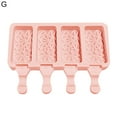 thumbnail image 2 of 3D DIY Silicone Ice Cream Mold Handmade Eco-Friendly Popsicle Mold Mousse Dessert Freezer Juice Ice Cube Tray Barrel Maker Mould, 4 Grids, 2 of 8