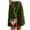 Army Green, variant on Women's Casual Printed Half Shorts Pants Summer Elastic Waist Buttons Casual Pockets Pants Sales Today Clearance Army Green XL