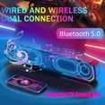 thumbnail image 2 of Home Theater Bluetooth Soundbar with Bass, 4 Dynamic Light Modes, Bluetooth 5.0, 52mm Magnetic Speakers – Compatible w/ TV, PC, Phone, 2 of 9