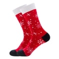thumbnail image 2 of Lroveb Christmas Socks for Men Fall Winter Santa Claus Snowflake Middle Tube Damp Cotton Crew Socks, 2 of 3