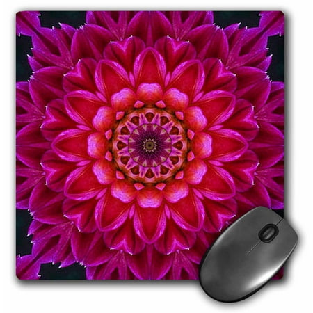 3dRose  Flower Power Magic Magenta Mandala, Mouse Pad, 8 by 8