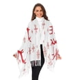 thumbnail image 6 of BZSMCE Women Scarf Red Christmas Pattern Simple Pattern Soft Warm Long Large Scarves, 6 of 9