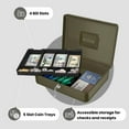 thumbnail image 3 of Cash Box with Money Tray and Lock Metal Cash Box for Small Businesses Compartment Money Box with Removable Tray and Key Portable Storage for Checks and Coins, 3 of 8