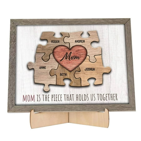 

Mother And Child s Heart Puzzle Mother s Day Wooden Crafts Mother s And Child s Heart Puzzle