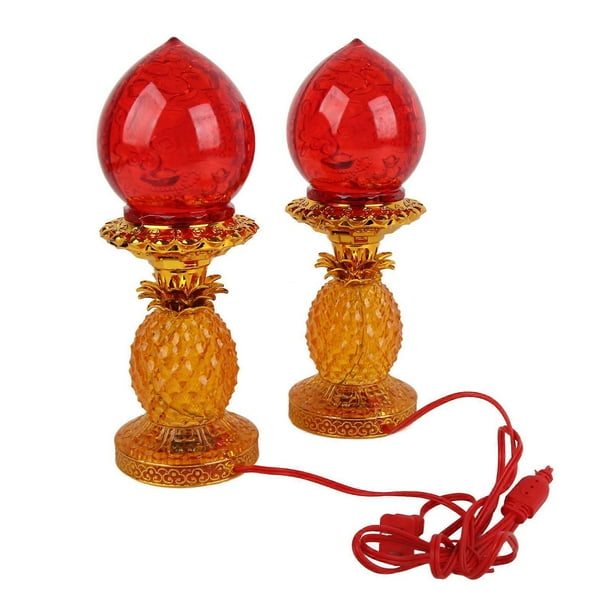 LED Lotus Lamp Faux Yellow Crystal Soft Warm LED Light Energy Saving Buddha Lamp for Home Buddha God of Wealth 10 Inch, Yellow, 1 Pair
