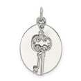 thumbnail image 3 of 925 Sterling Silver key Charm Pendant, 3 of 5