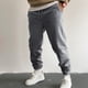 thumbnail image 4 of Pantalones deportivos de Color liso para hombre, chándal blanco de lujo, Y2k, rectos, para gimnasio, talla grande, Verano, 4 of 5