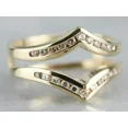 thumbnail image 2 of Forever Jewels 2Ct Round Moissanite Women Ring Guard Enhancer 14K Yellow Gold Plated, 2 of 5