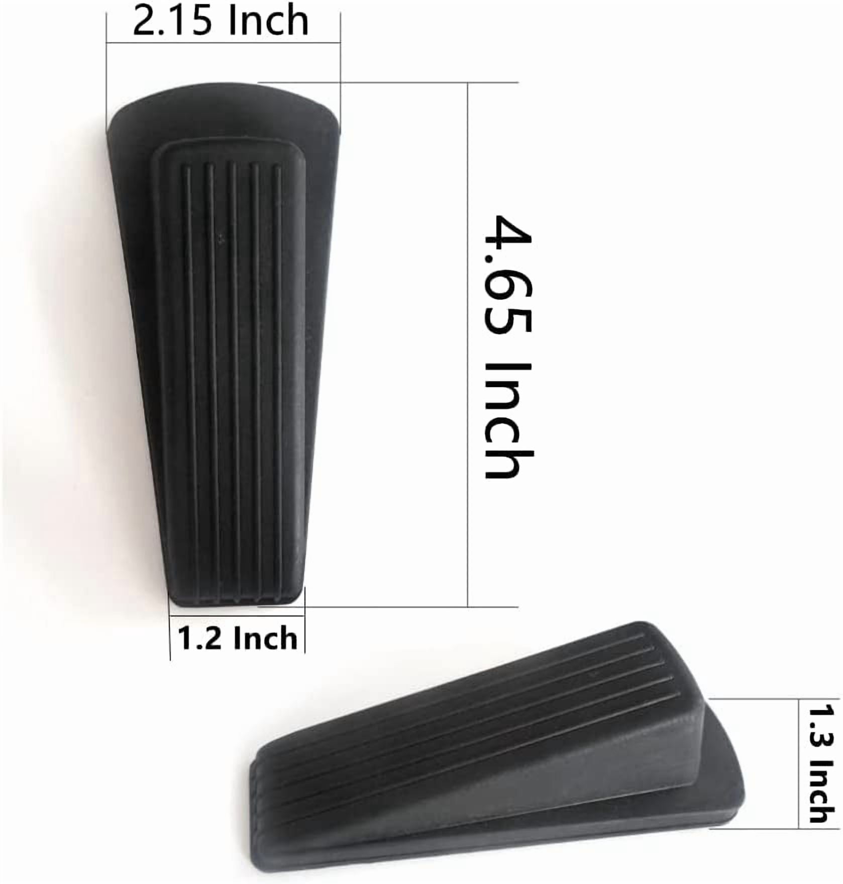 Door Stop, Door Stopper, Door Wedge, 6 Pack Rubber Door Stopper, Rubber Door Stops for Bottom of Door, Works on All Floor Types (Black)