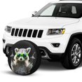 thumbnail image 2 of KAKALAD Funny Raccoon Green Sunglasses 01 Universal Spare Tire Cover Car Vehicle Tools For Rv SUV Truck Camper Travel Trailer Accessories Buckle 14” Inch, 2 of 6