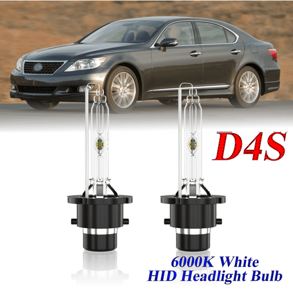 For Lexus LS460 2007-2017 D4S HID Headlight High/Low Beam 6000K Crystal White Xenon Bulbs Set 2