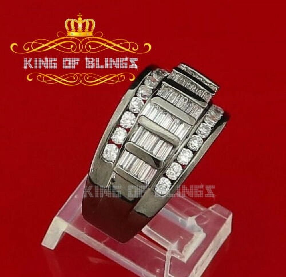 King Of Bling's 10k Yellow Gold Finish Lab Created Diamond Silver Men/Women Stud Earring