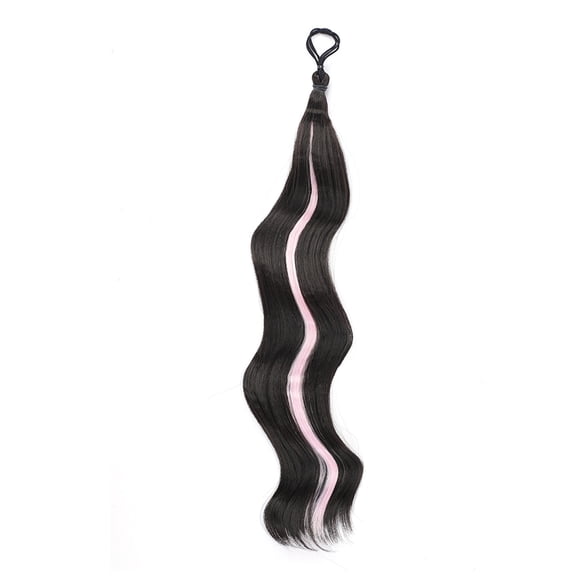 Wavy Ponytail with Rubber Band Synthetic Braided Ponytail Hairpiece for Women Girls