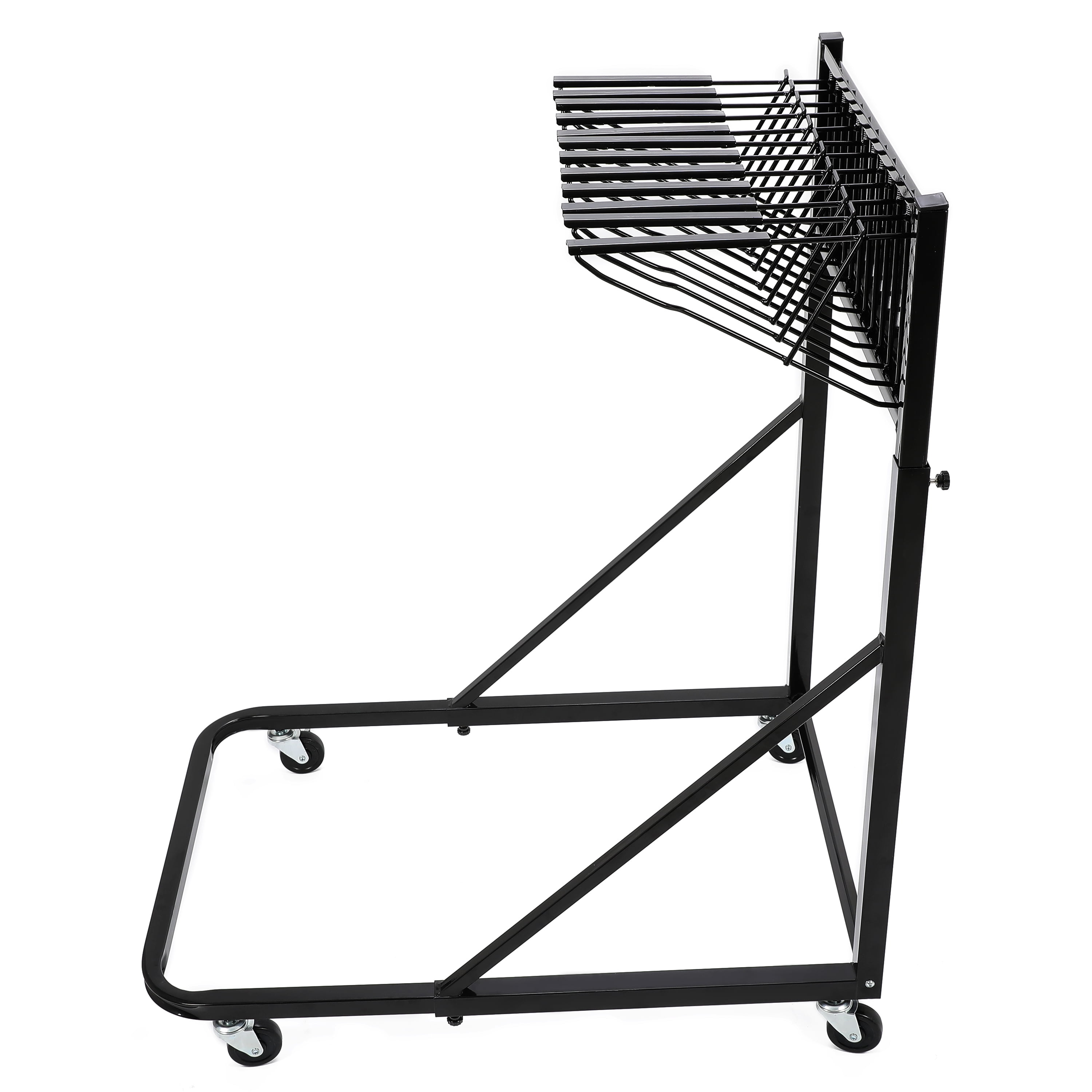Kojem Mobile Blueprint Storage Rack, adjustable Vertical Poster Display Rack & Plans Holder, File Organizer Stand Storage for Home Office，with 12 Pivot Brackets（Black）