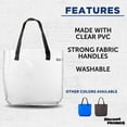 thumbnail image 2 of Savanna Clear Plastic Tote Bags Set of 10, Bulk Pack - Perfect for Employees, Students, And For Everyday Use - Clear, 2 of 5