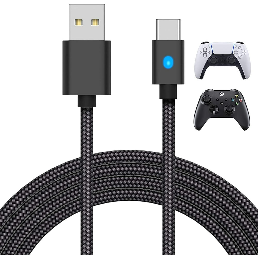 HAWEE 10FT Charging Cable for PS5 DualSense Controller, Xbox Series X/S