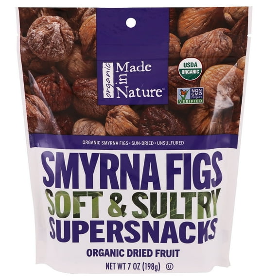 (Pack of 3) Made in Nature, Organic, Smyrna Figs, Soft & Sultry Supersnacks, 7 oz