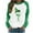 #110-Green, variant on Xuyuer St. Patrick's Day Sweatshirt for Women Irish Shamrock Pullover Shirts Tops Raglan Sleeve Lucky Leaf Clover Shirt