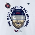 thumbnail image 4 of Men's Fanatics Alexander Ovechkin White Washington Capitals NHL All-Time Leading Goal Scorer GR8 Caricature Fleece, 4 of 4