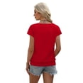 thumbnail image 6 of Ronuti Blouses for Women V Neck Summer Tops Short Sleeve Womens Blouses Spring Business Casual Shirts Sweaters, 6 of 10