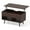 Brown, variant on Costway Lift Top Coffee Table with Hidden Compartment Open Storage Shelves for Reception Black