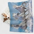 thumbnail image 6 of Yiaed Horses Running Through The Water Print Dog Blankets-Cat Blanket Washable for Couch Protection,Puppy Blanket, Soft Plush Reversible Throw Furniture Protector-Small, 6 of 8