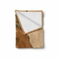 thumbnail image 2 of Animal Soft Flannel Fleece Blanket, Engraving Illustration of Detailed Hand Drawn Horse Head Retro Style Image, Cozy Plush for Indoor and Outdoor Use, 60" x 80", Brown and Sand Brown, by Ambesonne, 2 of 6